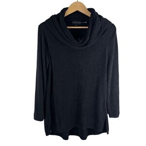 Barefoot Dreams CozyChic Ultra Lite Cowl Neck Tunic Top Womens Large Hi Low